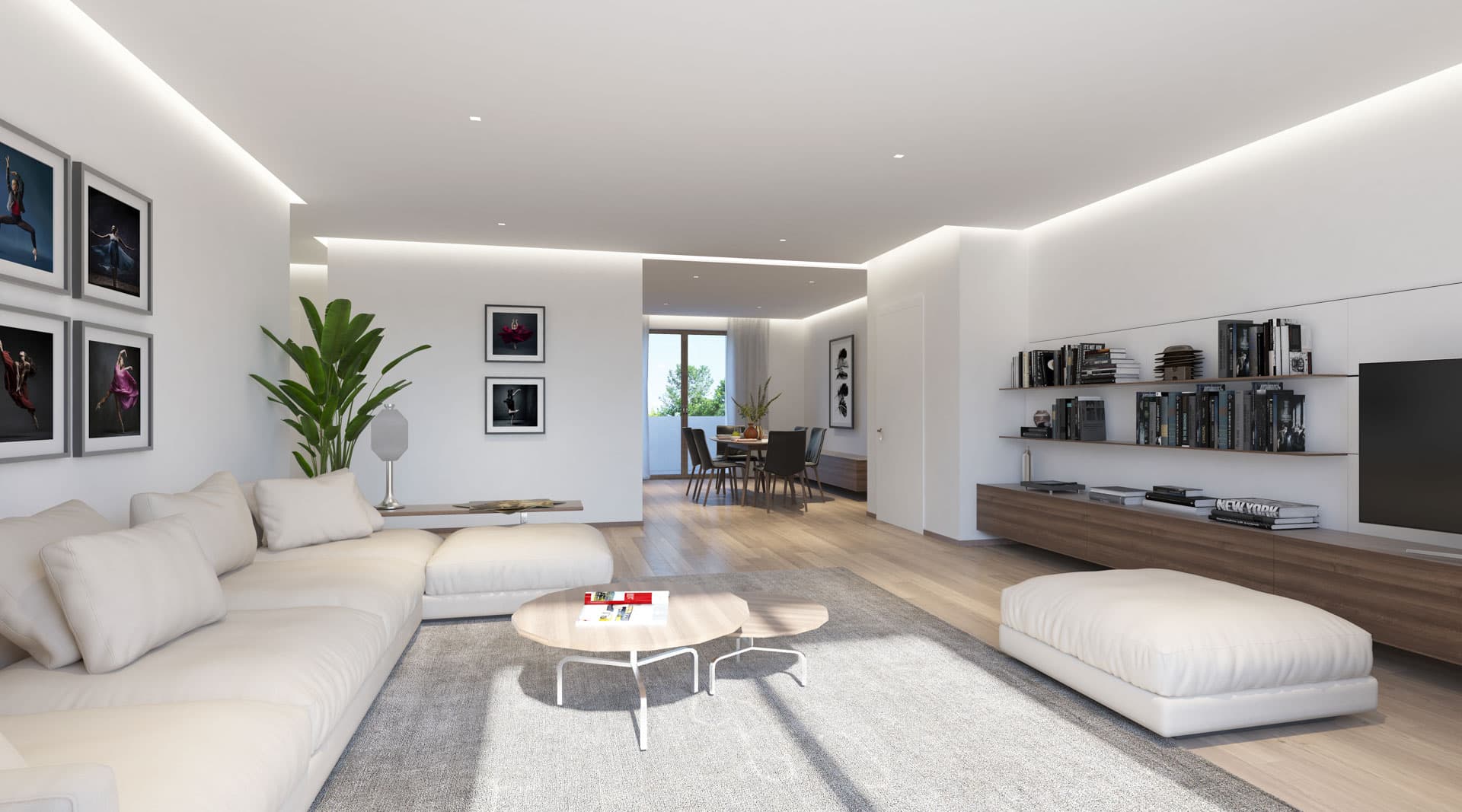 Living moderno e luminoso
